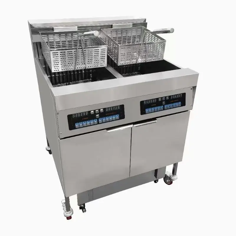 Rotary Frying Machine Egg Pan 3 Holes Large Potato On Gas Digital Commercial Pancakes Automatic Chips Water