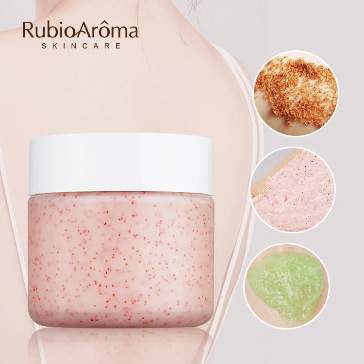 RubioAroma Wholesale Private Label Natural Organic Whitening Moisturizing Whipped Fruit Scrub Set Coffee Sugar Body Scrub