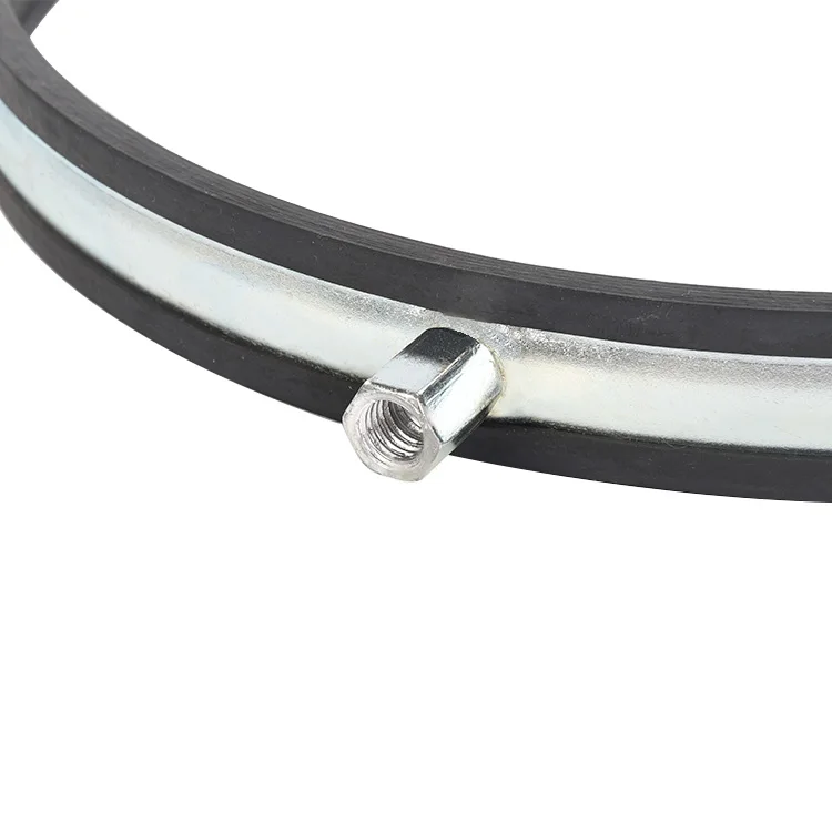 Wholesale Hardware Tools Sleeve Pipe Clamps Pipe Hanger Ventilation Air Ducting Rubber Galvanised Steel Exhaust Rubber
