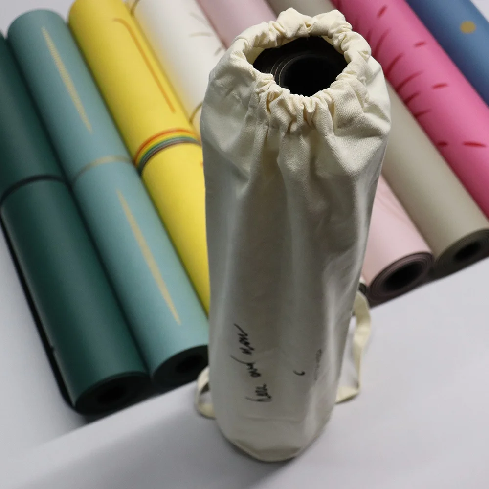 Environmentally Friendly Pilates Yoga Training Yellow White Red Black Grey Pink Green Blue Natural Rubber 4mm PU Yoga Mat