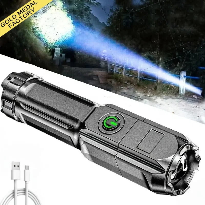 Zoomable flashlights torches Strong Light Hand Head Torch linternas led alta potencia frontal de mano de luz fuerte Flashlight