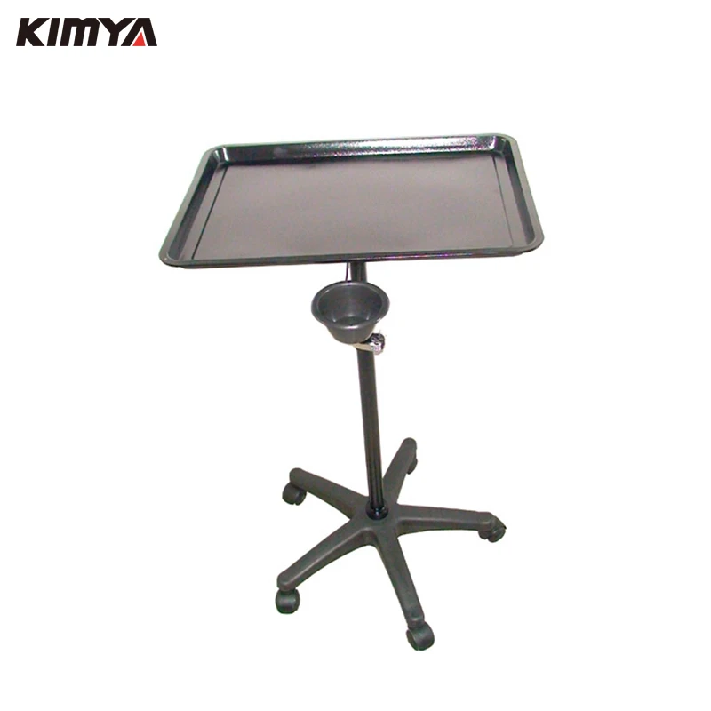 Wholesale oem cheap beauty spa facial furniture equipment hairdressing barber tattoo cart adjust black metal hair salon trolley