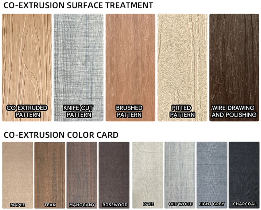 Composite Deck Profile WPC Handrails Balustrades Column Outdoor Co-Extrusion Wood Plastic Decking Hollow Tube Timber