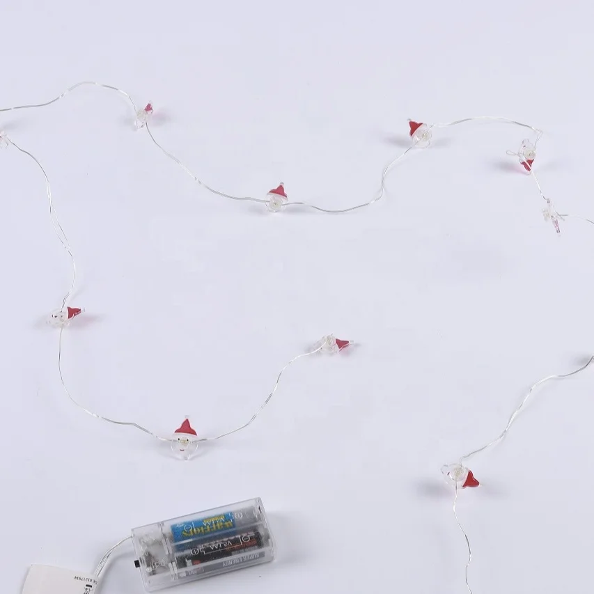 
Wholesale Warm White Crystal Santa Shape Light Strings For Holiday Decoration 
