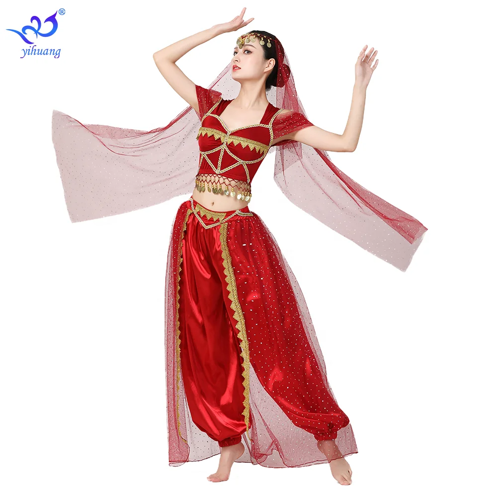 Women Halloween Party Performance Costume Cosplay Costume Adult aladdin jasmine princess belly dance costume