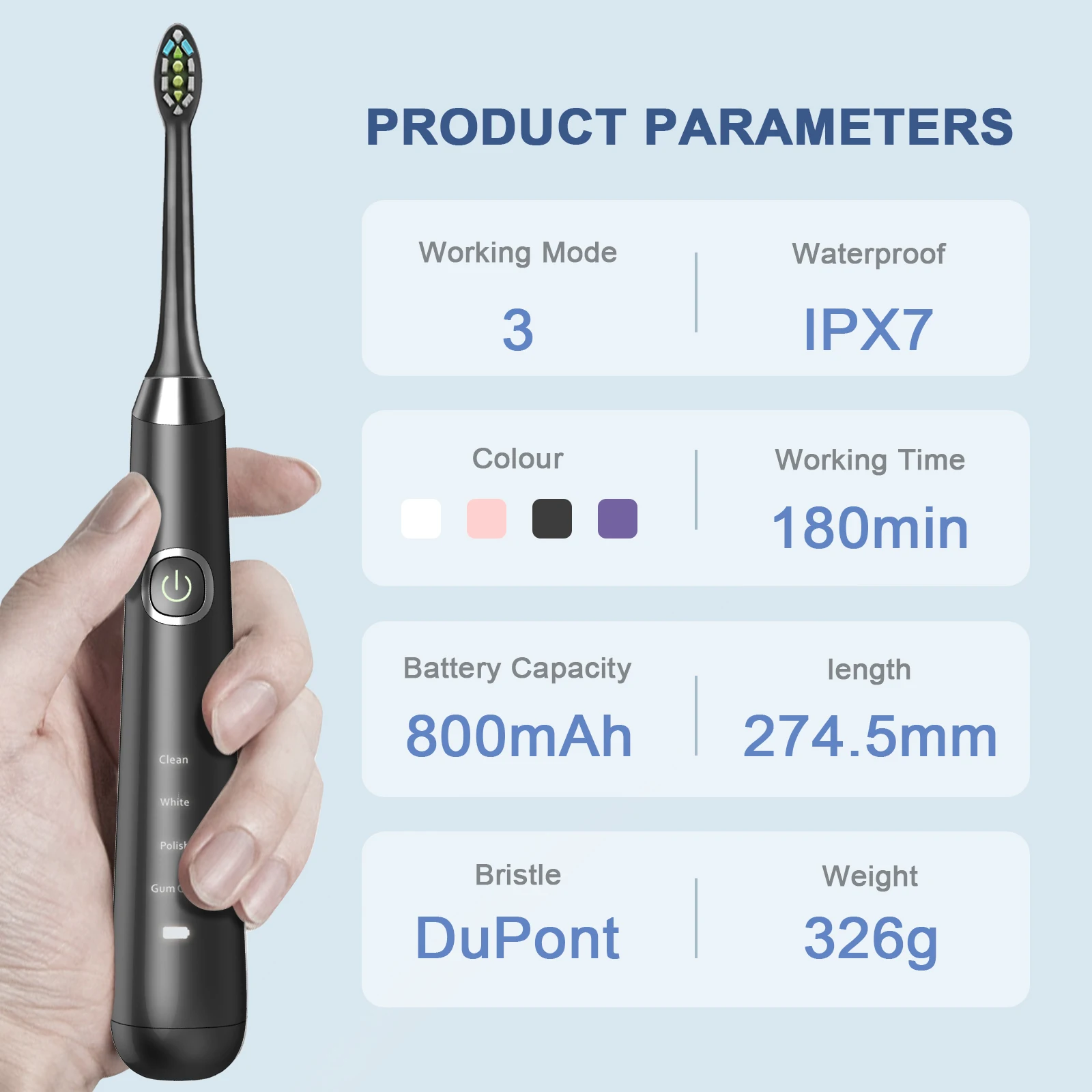 Portable travel sonic electric toothbrush multifunctional adult cleaning teeth electric toothbrush