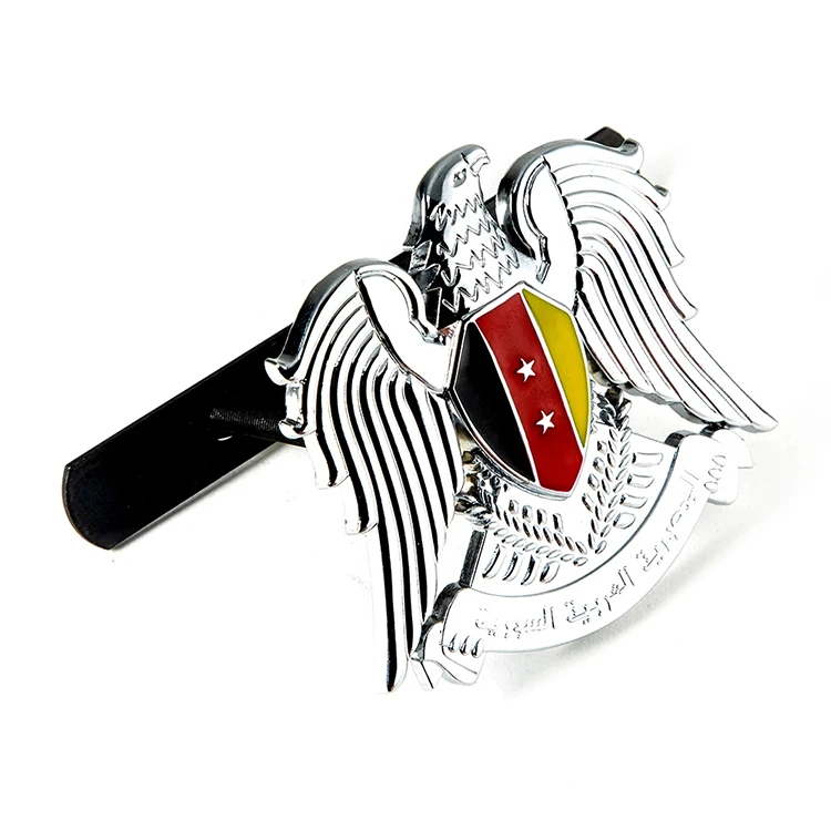 Custom Car Aluminum Metal Emblem Pin Badge 3D Design Fender Rear Trunk body Emblem Badge With Sticker