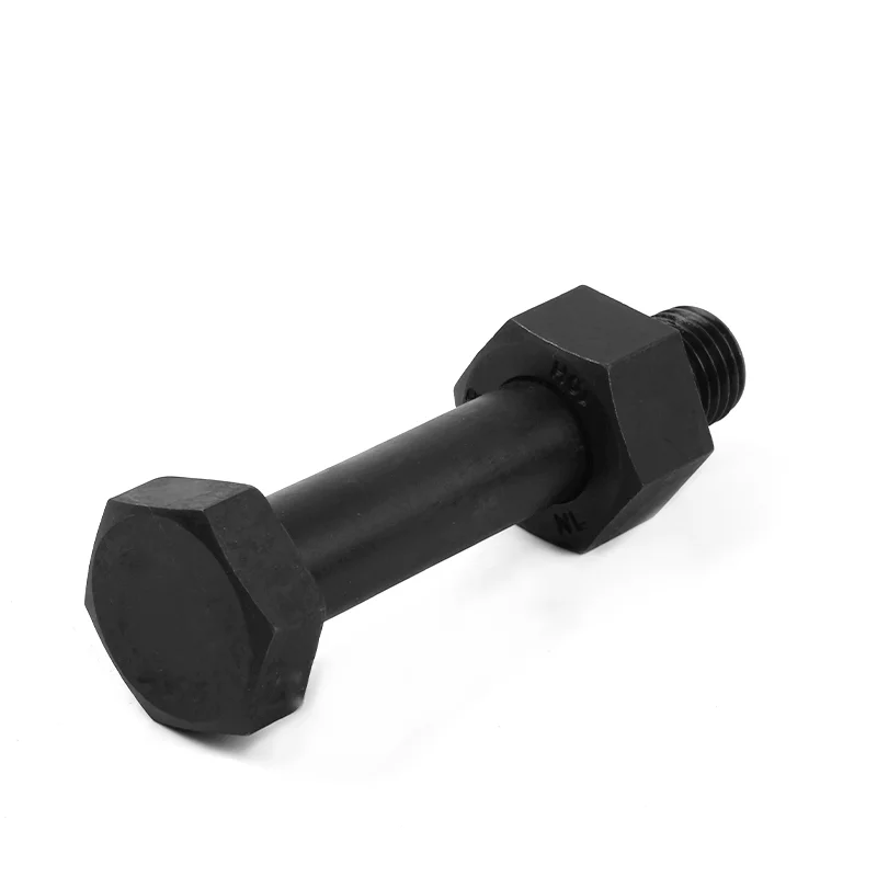 DIN 931 Alloy Steel Black Oxide Half Thread Hex Hexagon Head Bolt And Hex Nut And Washer