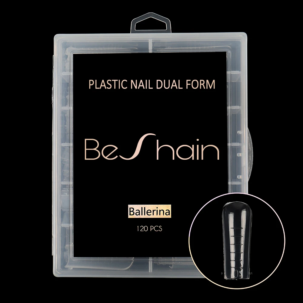 Acrylic Nail Quick Building Mold Designs Tips Nail Dual Forms Finger Ballerina  Nail Tips For Polygel