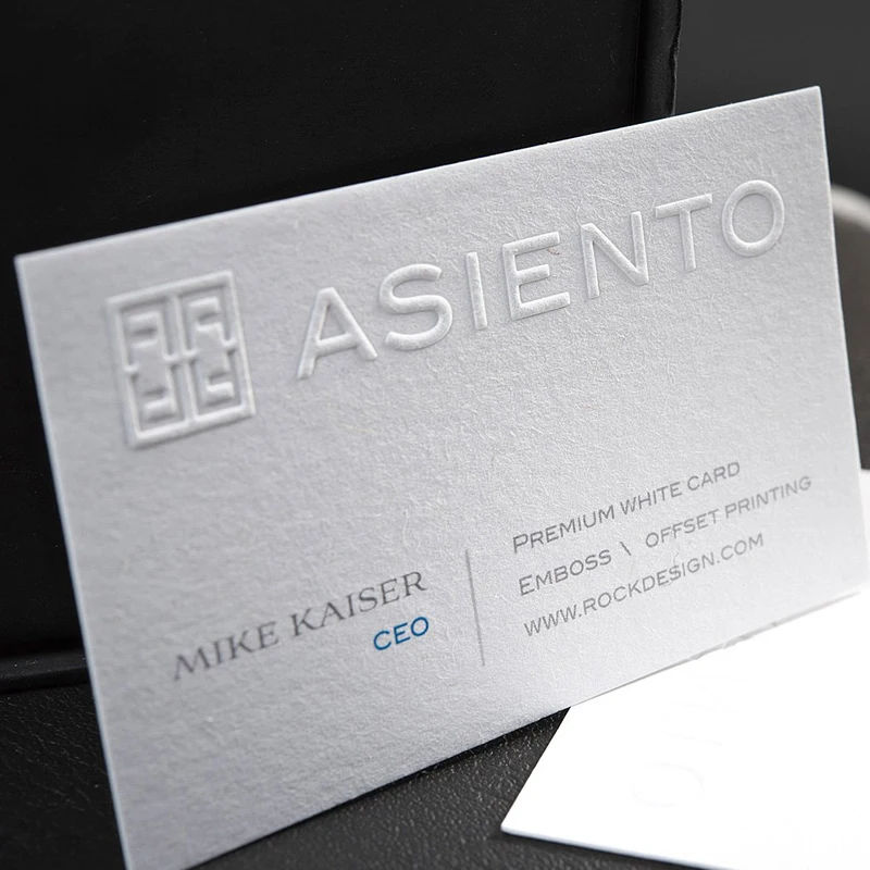 3d custom logo embossed/ debossed printing cotton paper letterpress name card luxury business card