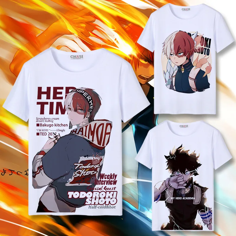  My Hero Academia short-sleeved T-shirt Japanese anime surrounding summer