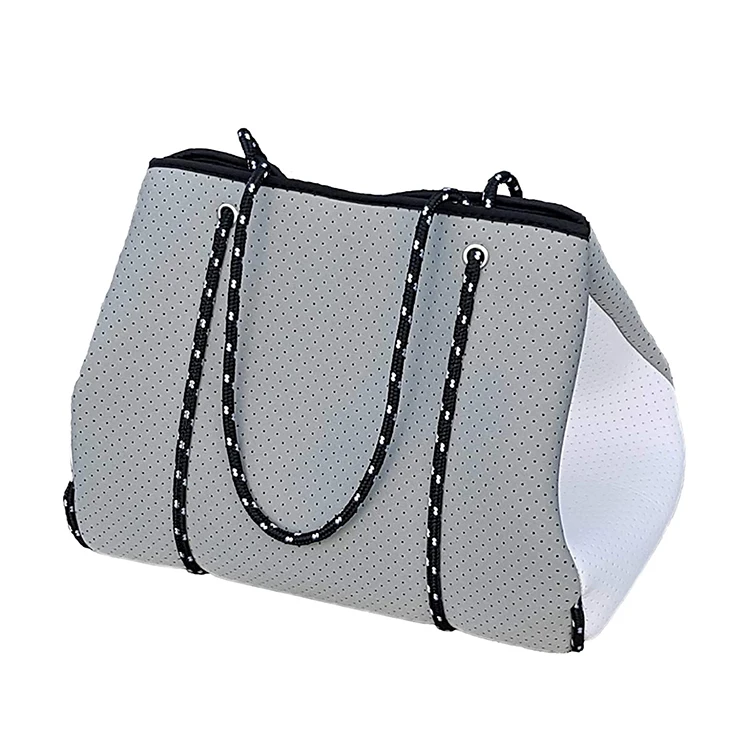 wholesale handbags us outdoor sports new material neoprene tote beach bags gray neoprene bag