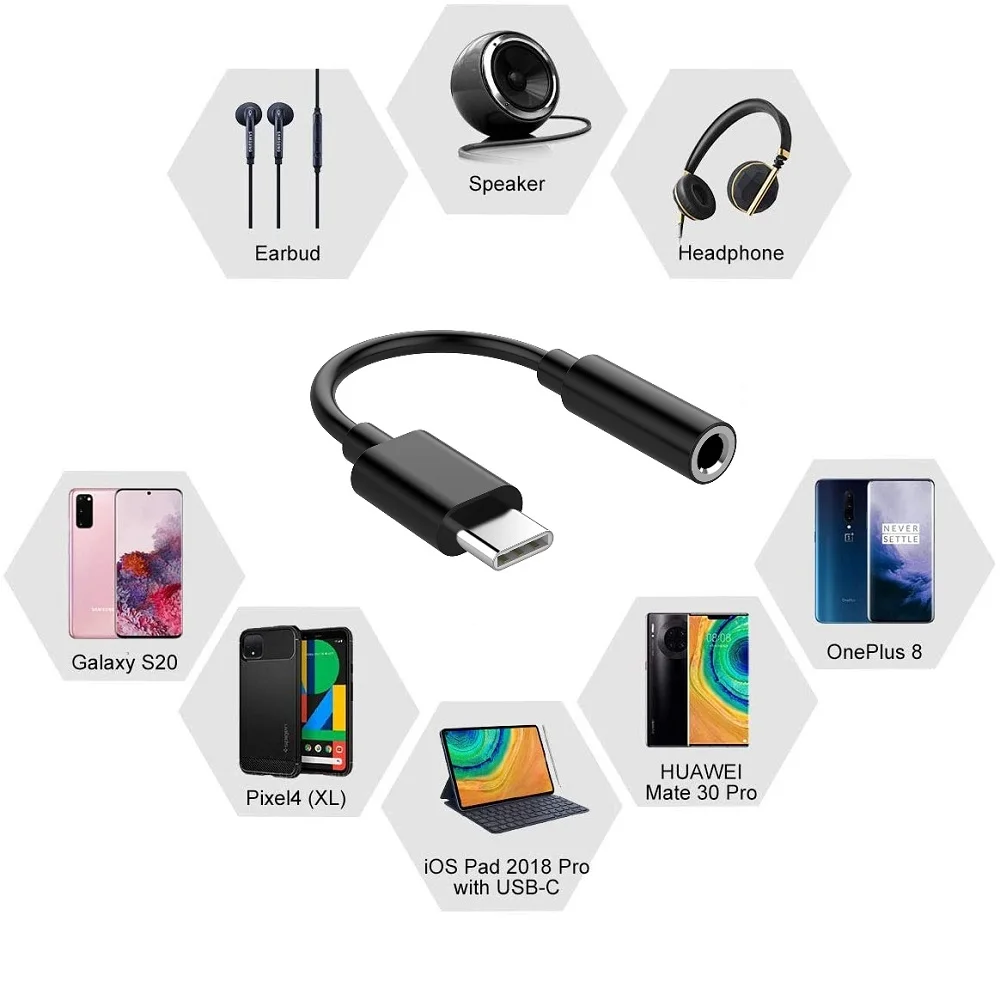 Адаптер для наушников Realtek ALC 4050 USB C к разъему 3 5 мм с