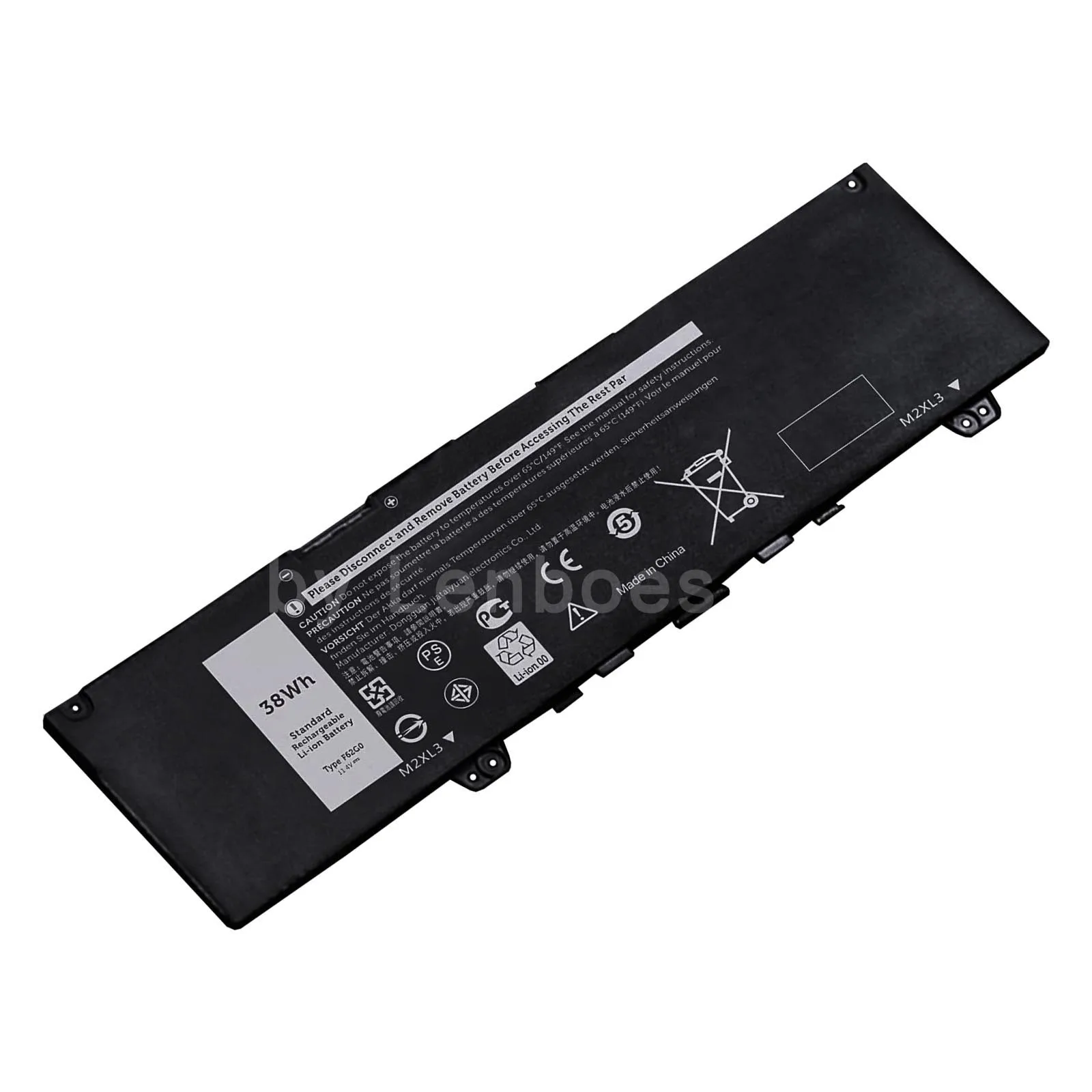 11.4V 38WH F62G0 F62GO Laptop Battery forDell Inspiron 13 5370 7370 7373 7380 7386 Vostro 13-5370-D1505G Series Laptop Battery