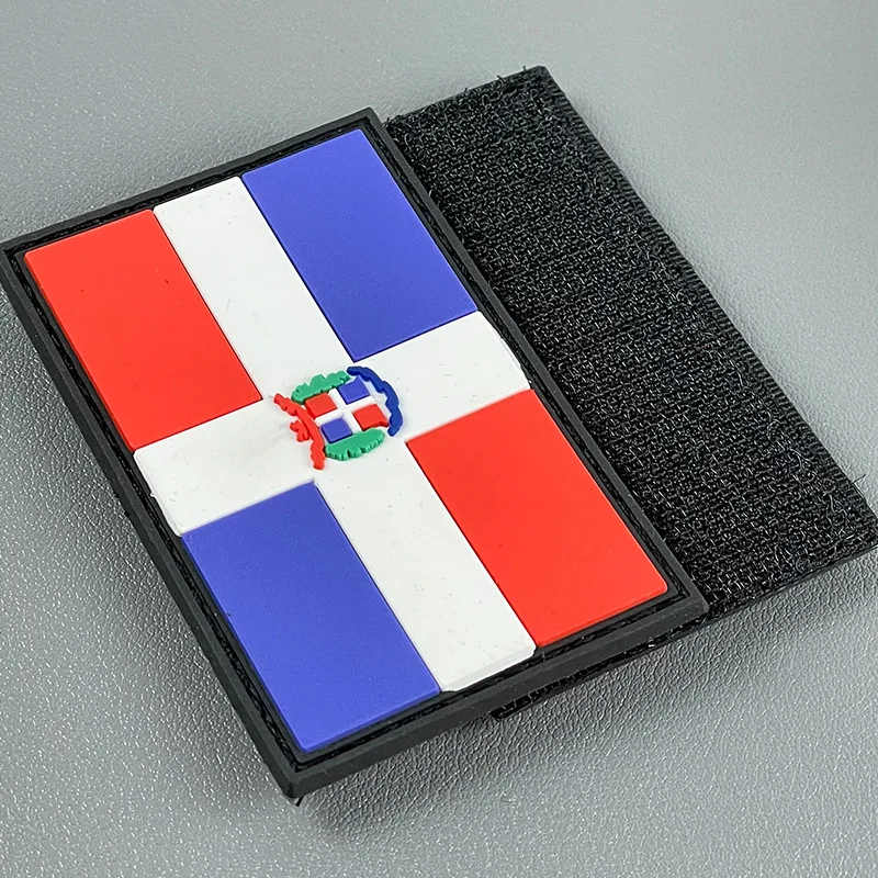 Пользовательские цвета высокое качество резиновая подкладка ПВХ вышивка крючок и петля патч-крепеж