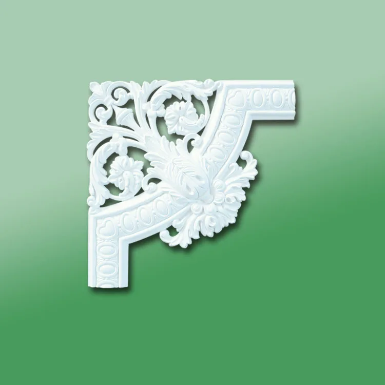 Banruo Factory Price PU Foam Hollowed Corner Veneer Ornaments and Ceiling Frame Moldings For Interior Decoration