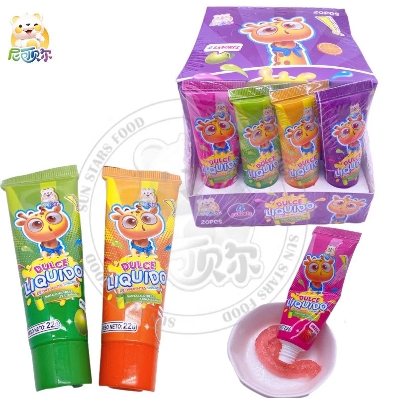 Liquid Bubble Gum Wholesale Fruity Flavor Tube Toothpaste Chewing Gum For Kids