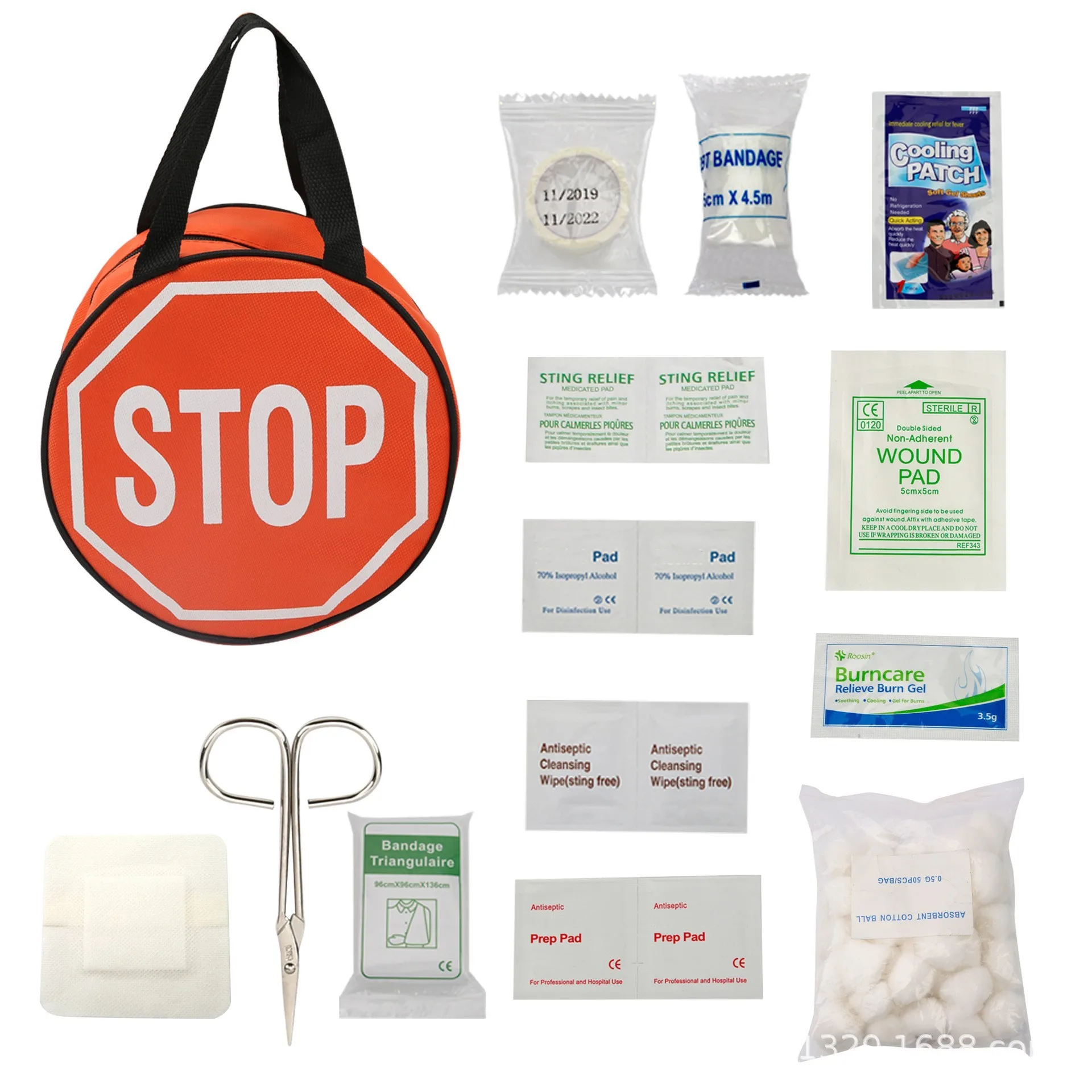 Firstime OEM 100 piece handheld car life saver portable emergency first aid kit set for travel