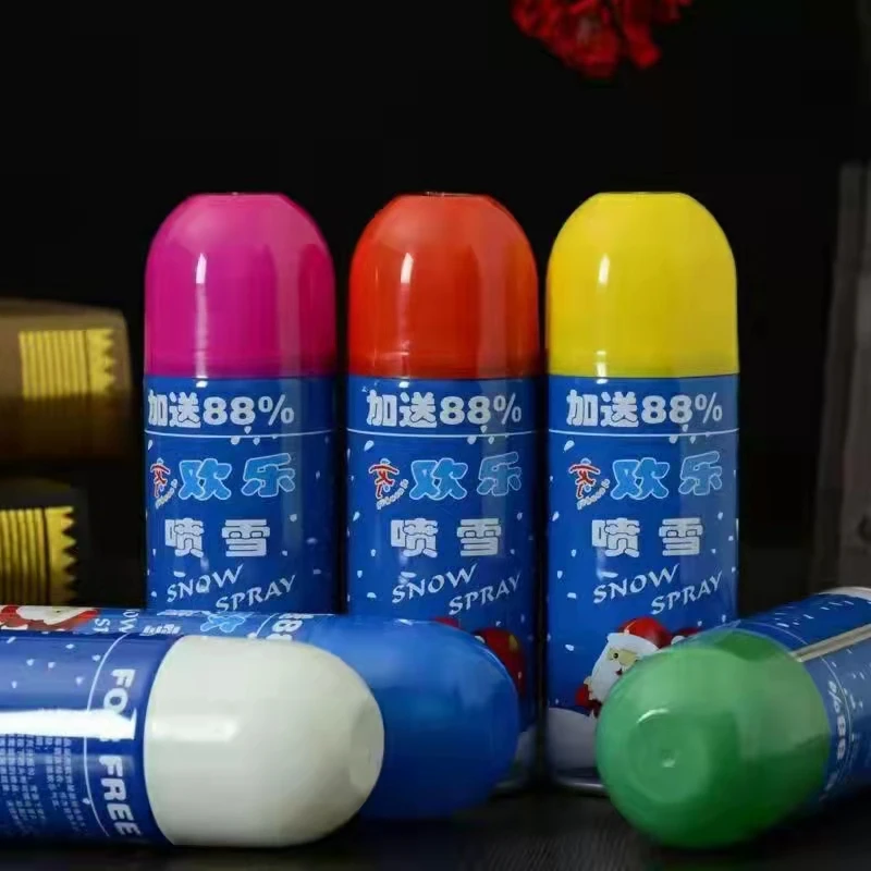 Super September Snow Spray Factory OEM Allowed Colored Snow Spray Winter Harmless Aerosol Christmas