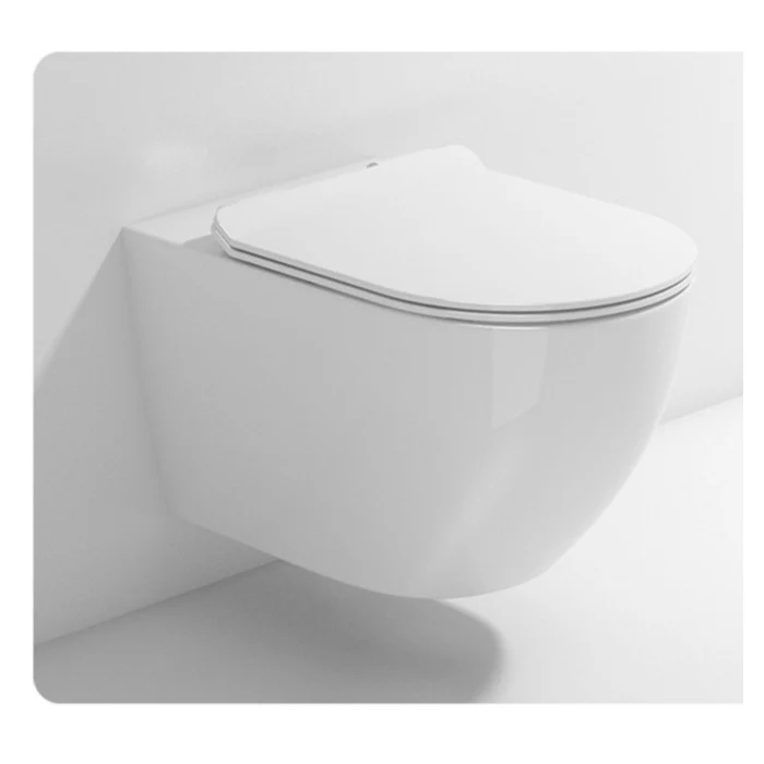 Bathroom Gravity Flushing Wc hanging Toilet Wall Mount Wc Toilet p trap toilet set