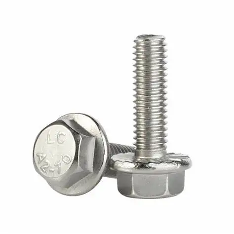 YH Customiztion M12 M14 M15 Stainless Steel DIN6921 Hex Head With Washer Hex Flange Bolt