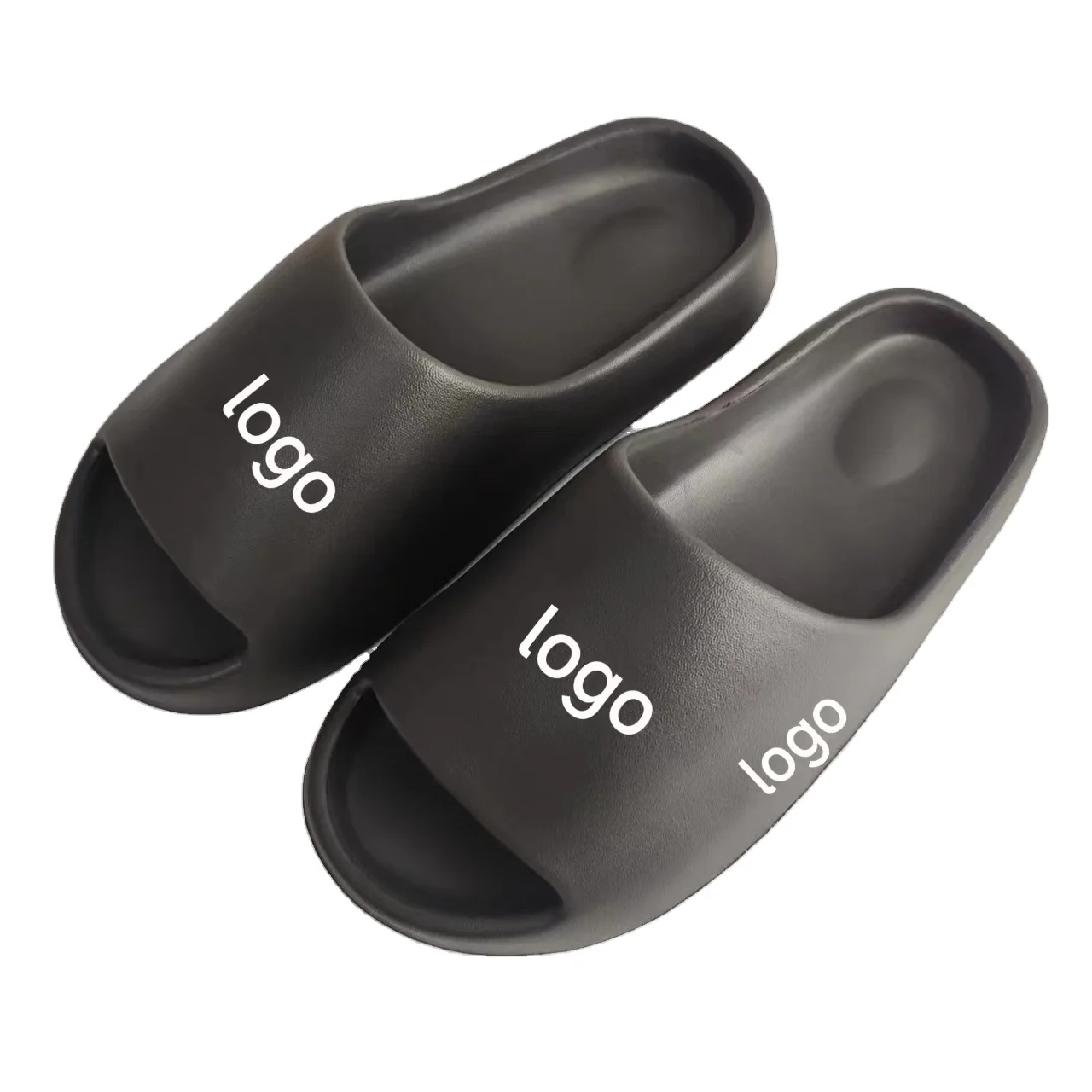 Custom logo pattern eva thick soled beach slippers Lightweight non-slip couple plus-size sandals