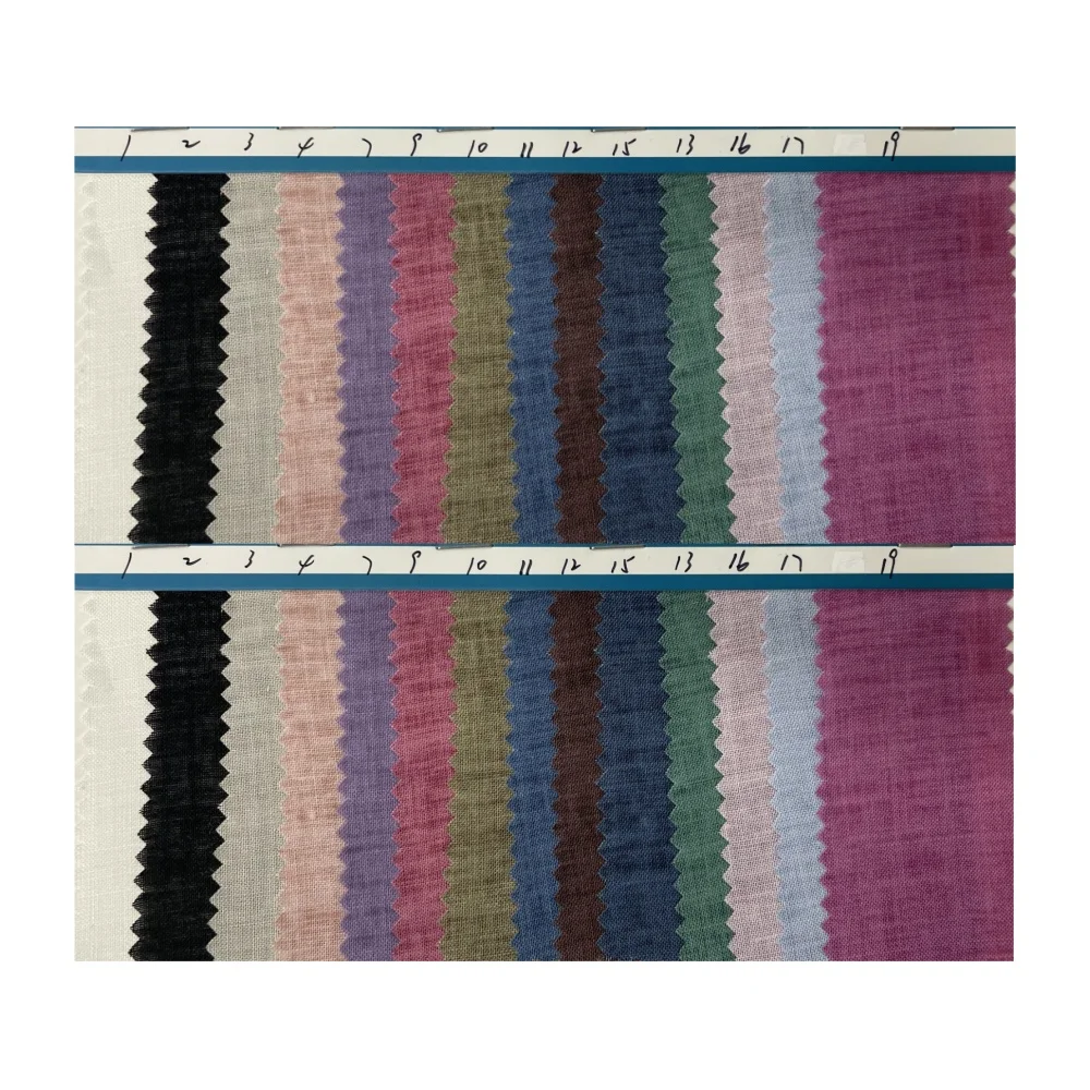 2024 High quality breathable colorful option pure ramie dyed fabric with good price