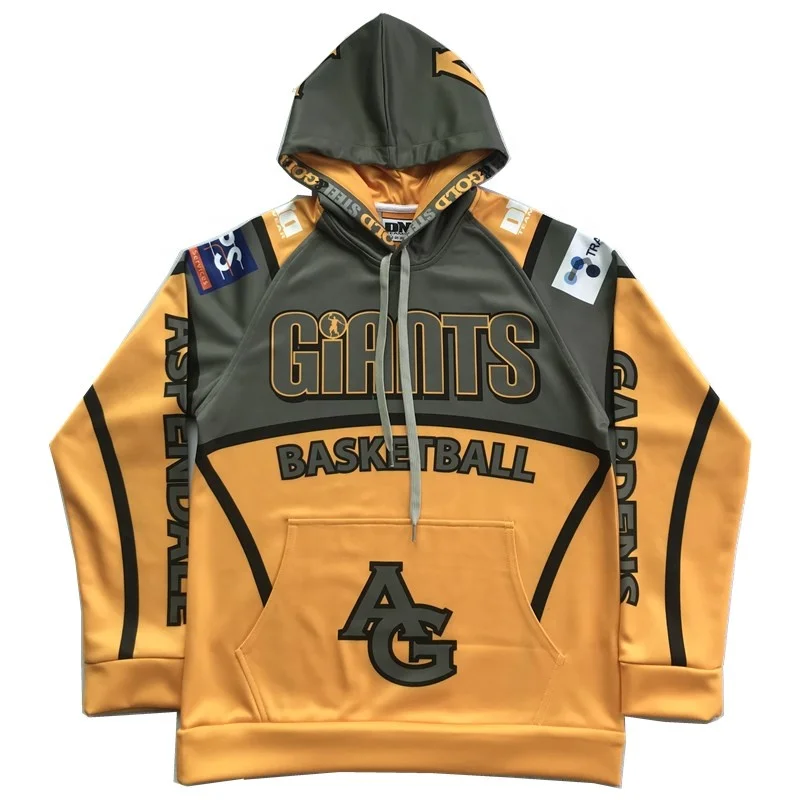 Customized logo hip hop style cotton blend fleece lined sweatshirt sublimation printing hoodies