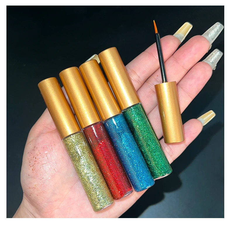 Factory wholesale Shine glitter eye liner Long Lasting Quick-drying Color Shimmer Liquid Eyeliner Private Label