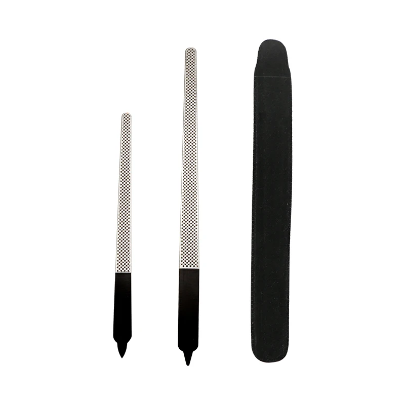 15.2/20cm Custom Printed Logo PCB Fiberglass Nail File Black Glass Fibre Nail Files