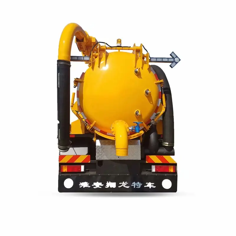 Customisable High quality famous chassis vacuum truck small volume sewage sewer pump drainage truck