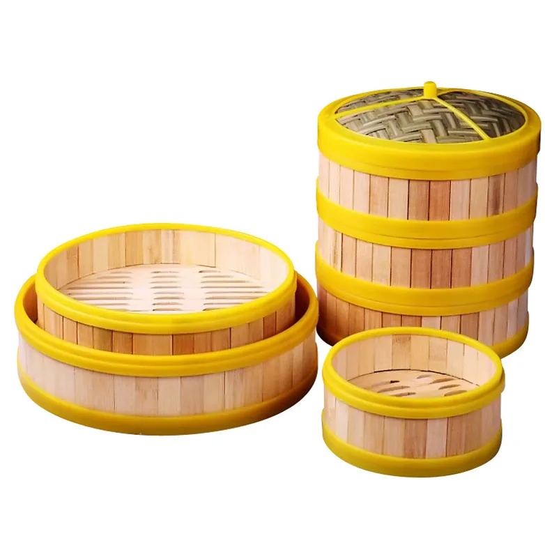 Многоразовая 4 дюйма Бамбуковая решетка для варки на пару корзина кухонная пароход
