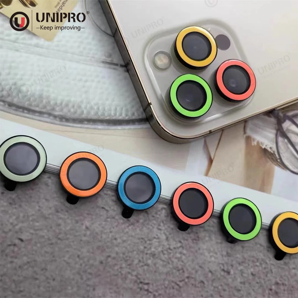 For Iphone 13 12 11 Series  Factory Directly Price  Cool Design Luminous Metal Lens Camera Protector For IPhone 3 Lens Mobile