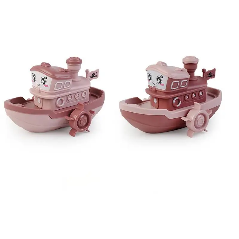 Baby Bath Toy Ferry Boat with Mini Cars Bathtub Toy With spring Can Swim Boat swimming pool toys
