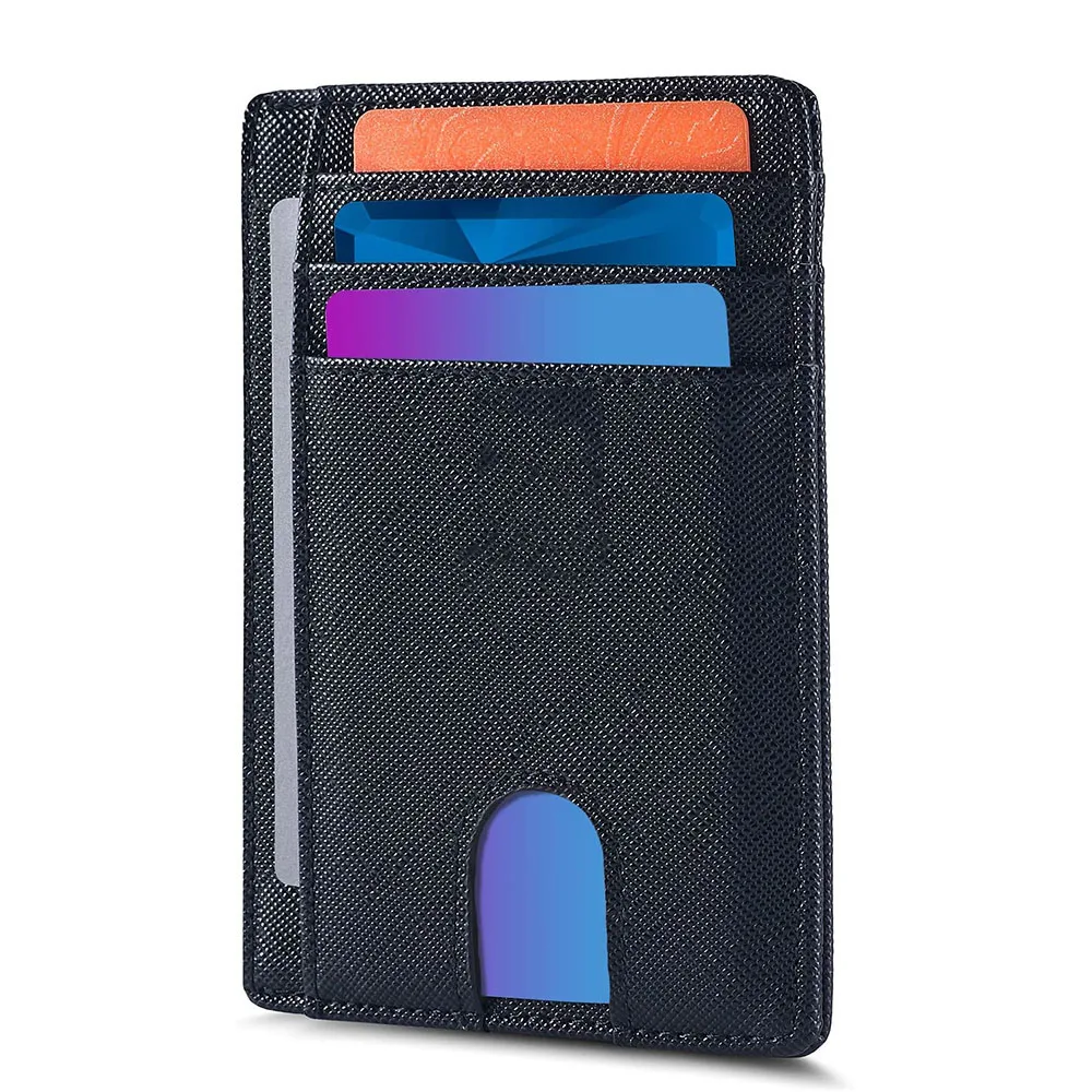 QQgift OEM Custom Slim Wallet for Men RFID Blocking Minimalist Credit Card Holder Lightweight Card Wallet with Gift Box