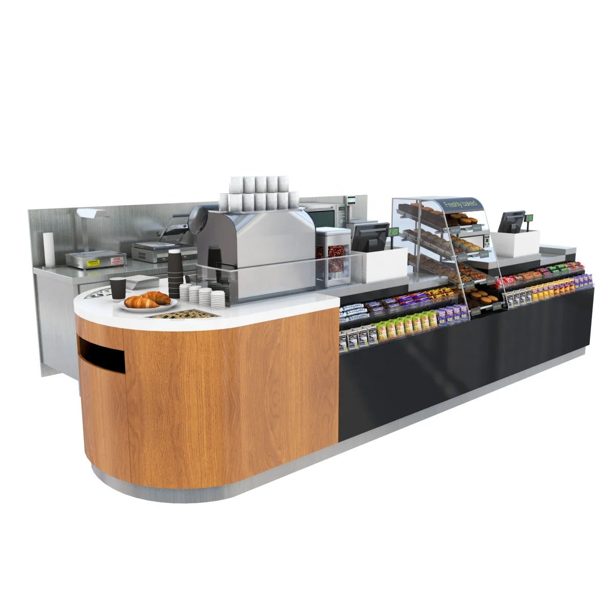 Custom Cafe Shop Counter Design Commercial Modern Coffee Shop Bar Counter Equipment