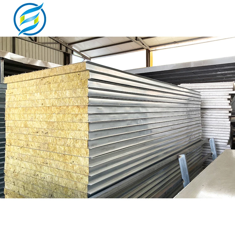 Оптовая продажа с завода, изолированная сэндвич-панель из минеральной ваты для холодильного склада, сборный дом, дом для кемпинга