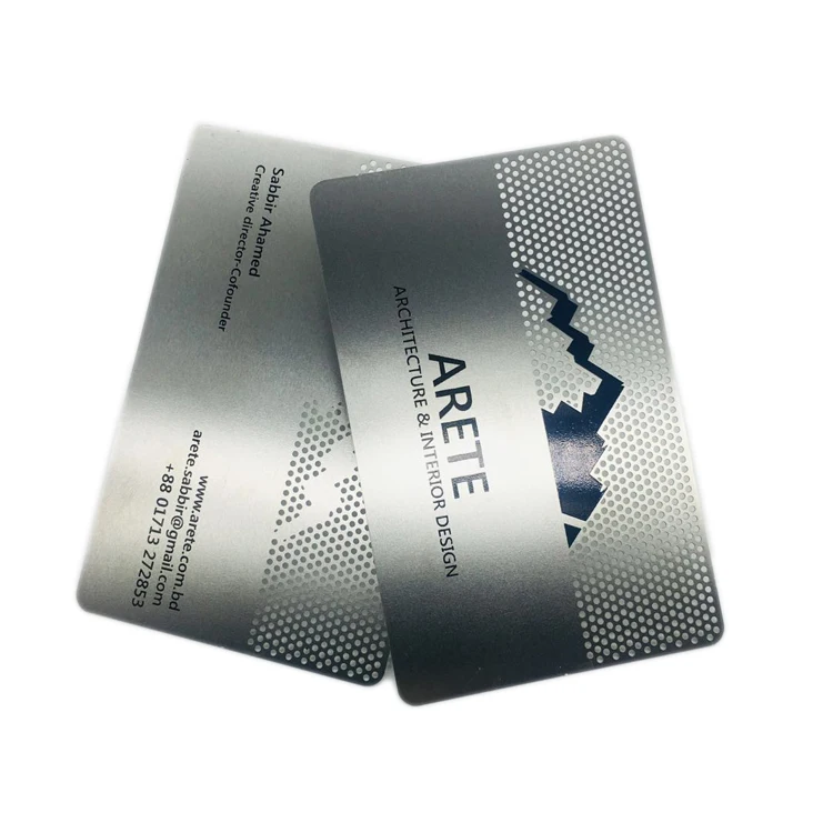 Personalized Custom Luxury Laser Cut Engraved Printing VIP Visiting Stainless Steel Metal Business Cards