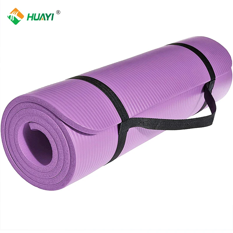 HUAYI Eco Friendly Yoga Matt Manufacturer Wholesale Gymnastics Fitness Nbr Pilates Yoga Mat