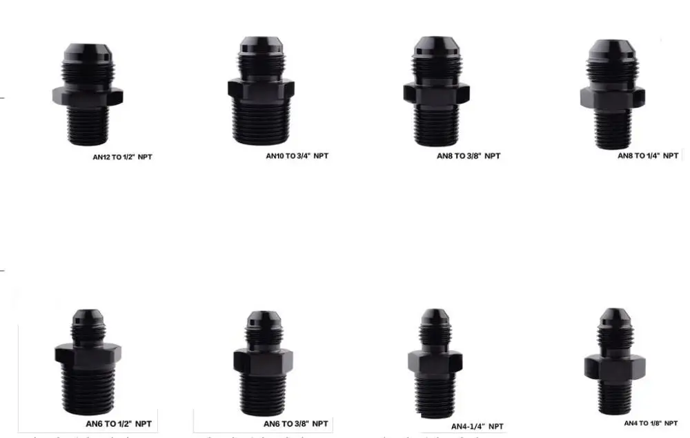 10 AN to 3/8 NPT Fitting wholesale return port fitting Blue Straight Adapter Factory JIAX