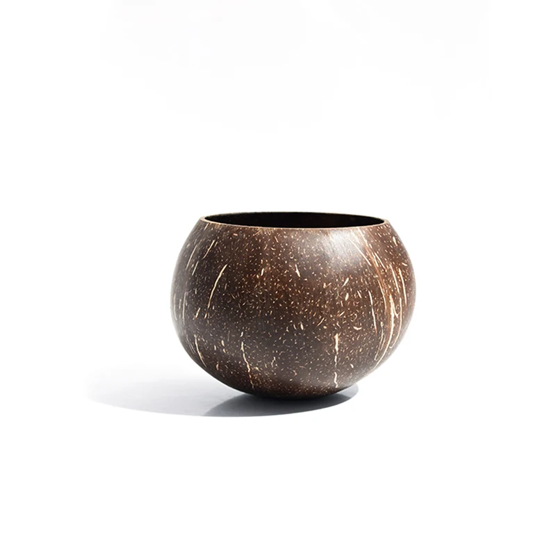 Aroma Candle Coconut Empty Shell Container Empty Jar Candle Holder Natural Coconut Wood Bowl Creative Decorative Ornament Gift