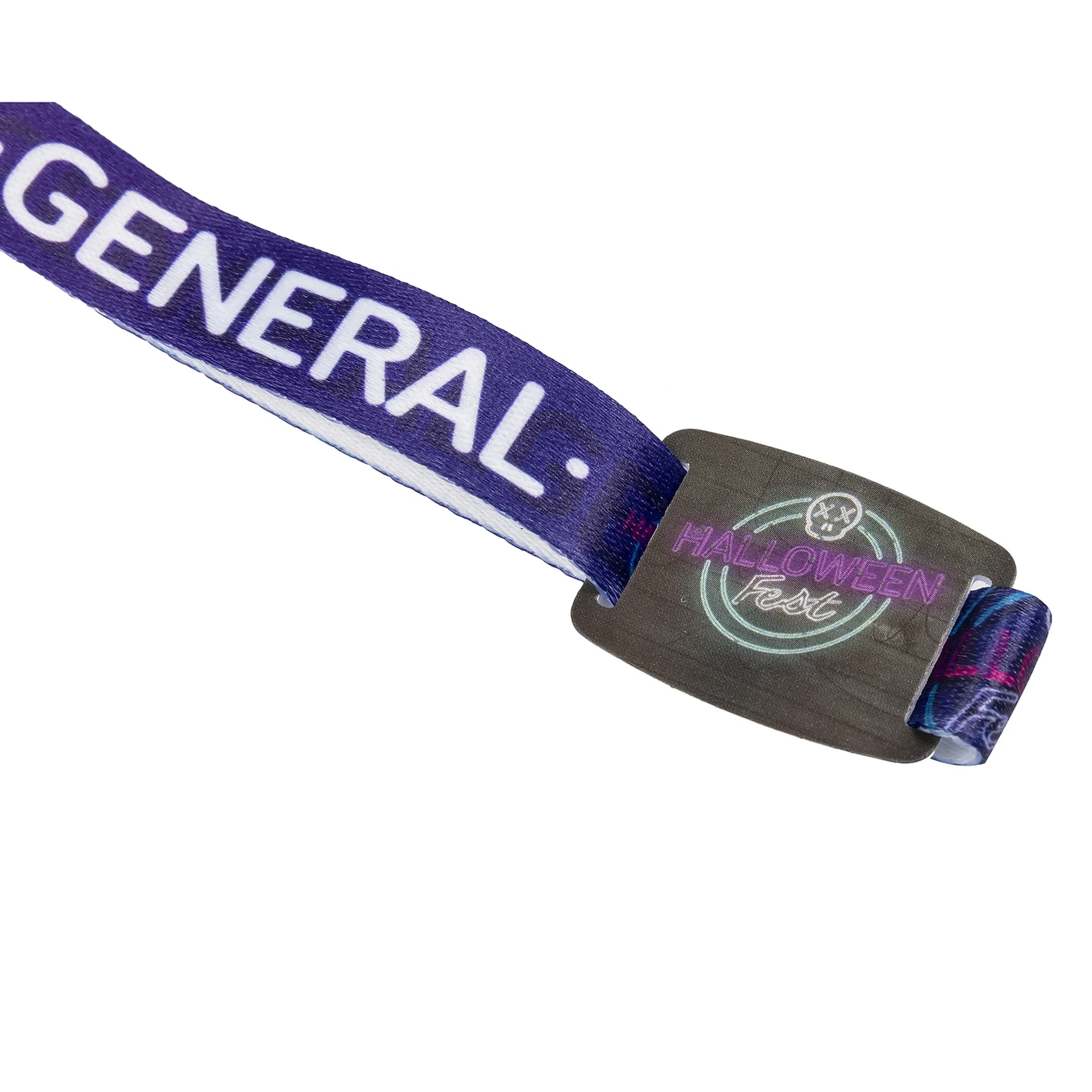 New Arrival  Custom Design Polyester Print 13.56Mhz Mifare Flexible  RFID Sublimation Wristband With RFID Hard PVC Tag