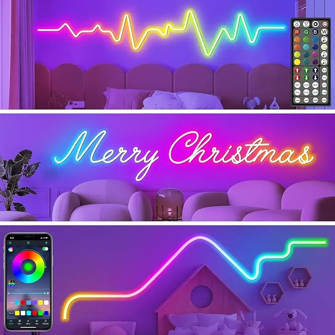 Color-changing Neon RGB With Remote Control logo Sign Scene LED Indoor Atmosphere bar Letter Modeling Lights