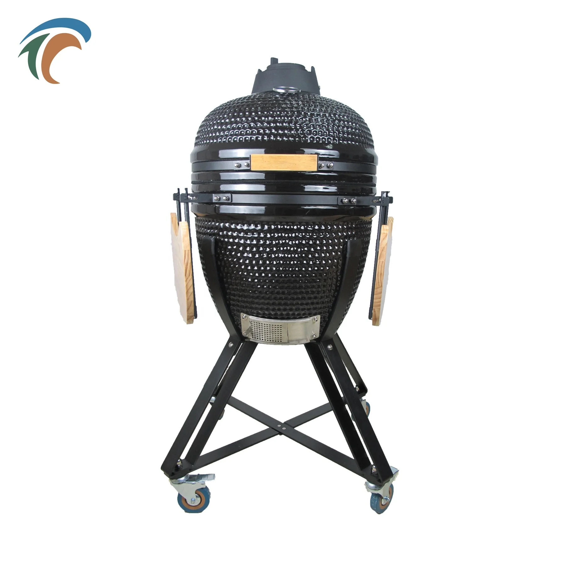 18 inch kamado grill steel charcoal garden barbecue wood fire poland bbq grill ceramic set