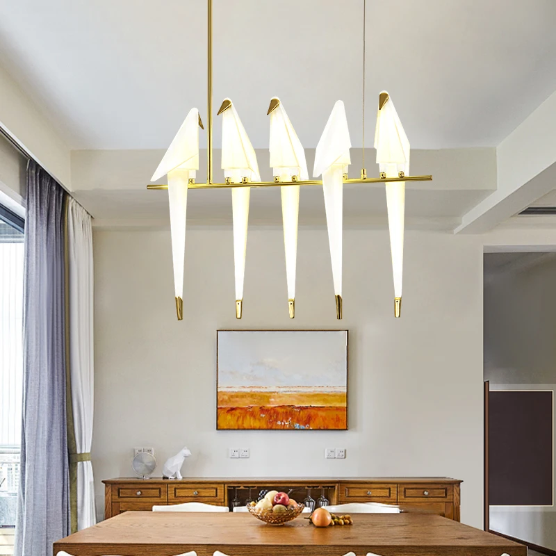 Industrial style Nordic  chandelier lighting  home decor Restaurant lamp dining room Nordic bedside simple bird pendant light