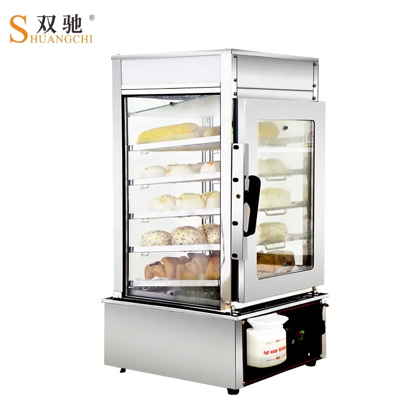 Commercial Electric bun Steamer Bread showcase pie steamer cabinet towel Disinfection with 5 trays 4L water tank steam machine