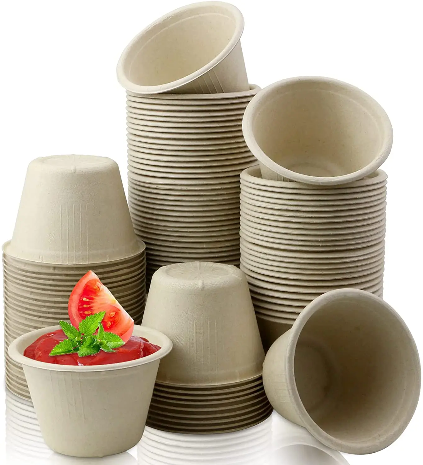 1000ml Sugarcane Round Sugarcane Fiber Bagasse Pulp Paper Salad Bowl