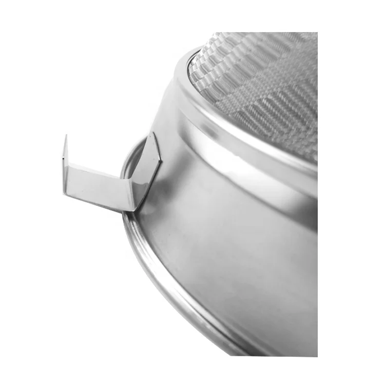 8/10 inch commercial colander Steel Mesh filter stainless steel china cap strainer notch wire filter for restaurant filter