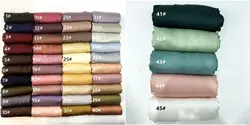 Wholesale Textured Satin Shawl Headscarf Silk Scarves Tudung Muslim Women Crinkle Silk Satin Hijab satin silk hijab shawls