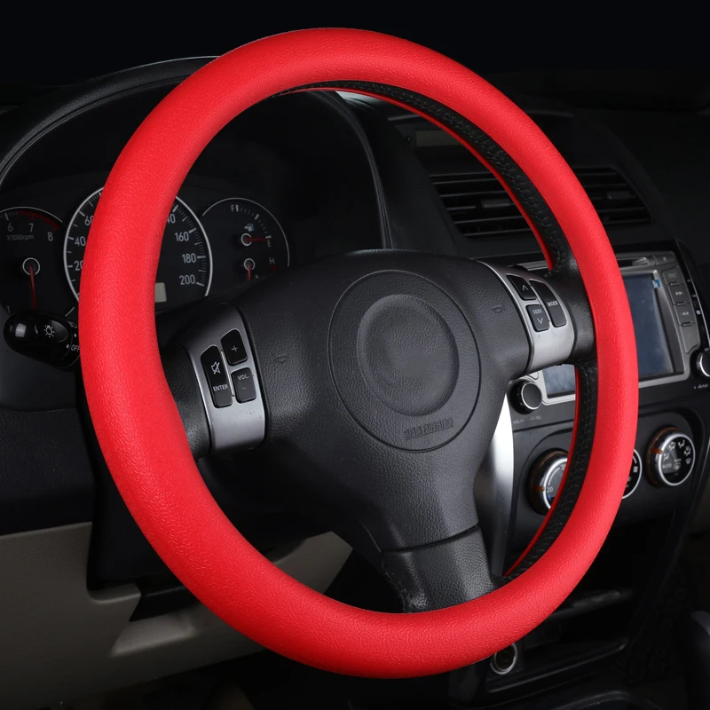 Non-Slip Protector colorful steering wheel cover silicone car steering wheel cover rubber Universal for Most Cars Steering